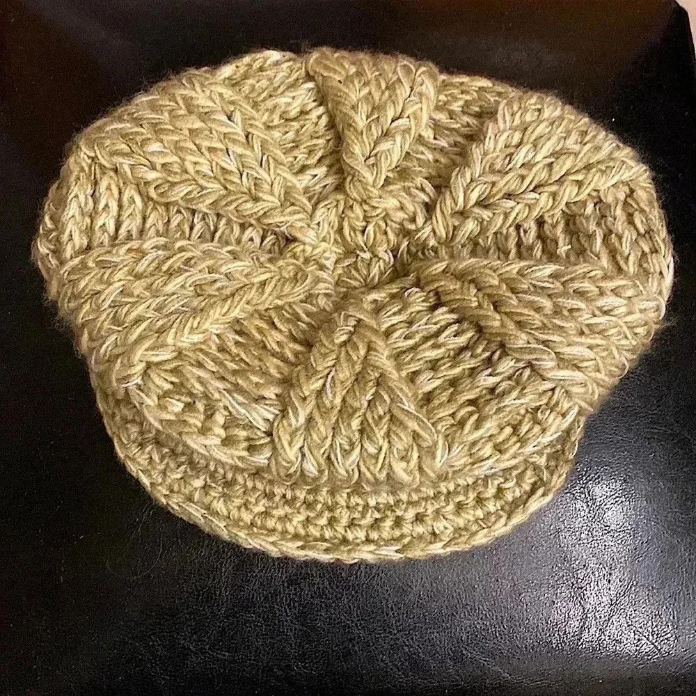 Knitted Cap with Bill Visor